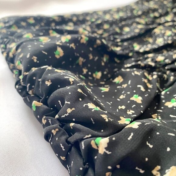 NWT SOFIE SCHNOOR BLACK FLORAL RUCHED SKIRT - XS - Picture 9 of 12